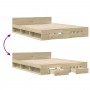 Cama con cajones madera ingeniería roble Sonoma 150x200 cm de vidaXL, Camas y somieres - Ref: Foro24-3280743, Precio: 162,09 ...