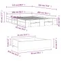 Sonoma oak engineered wood bed with drawers 150x200 cm by vidaXL, Beds and slatted bases - Ref: Foro24-3280743, Price: 159,38...