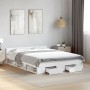 Cama con cajones madera de ingeniería blanco 140x200 cm de vidaXL, Camas y somieres - Ref: Foro24-3280748, Precio: 215,36 €, ...