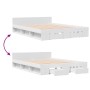 Cama con cajones madera de ingeniería blanco 140x200 cm de vidaXL, Camas y somieres - Ref: Foro24-3280748, Precio: 215,36 €, ...