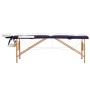 Camilla de masaje plegable 2 zonas madera blanco y morado de vidaXL, Mesas de masaje - Ref: Foro24-110209, Precio: 160,30 €, ...