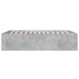 Estructura de cama madera de ingeniería gris hormigón 120x190cm de vidaXL, Camas y somieres - Ref: Foro24-3280954, Precio: 13...
