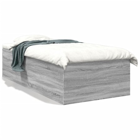 Estructura de cama madera de ingeniería gris Sonoma 100x200 cm de vidaXL, Camas y somieres - Ref: Foro24-3280963, Precio: 105...