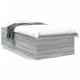 Estructura de cama madera de ingeniería gris Sonoma 100x200 cm de vidaXL, Camas y somieres - Ref: Foro24-3280963, Precio: 105...