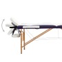 Camilla de masaje plegable 2 zonas madera blanco y morado de vidaXL, Mesas de masaje - Ref: Foro24-110209, Precio: 160,30 €, ...
