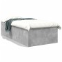 Estructura de cama madera de ingeniería gris hormigón 100x200cm de vidaXL, Camas y somieres - Ref: Foro24-3280961, Precio: 10...