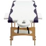 Camilla de masaje plegable 2 zonas madera blanco y morado de vidaXL, Mesas de masaje - Ref: Foro24-110209, Precio: 160,30 €, ...