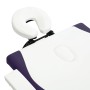 Camilla de masaje plegable 2 zonas madera blanco y morado de vidaXL, Mesas de masaje - Ref: Foro24-110209, Precio: 160,30 €, ...