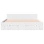 Estructura cama con cajones madera ingeniería blanca 150x200 cm de vidaXL, Camas y somieres - Ref: Foro24-3280741, Precio: 16...