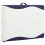 Camilla de masaje plegable 2 zonas madera blanco y morado de vidaXL, Mesas de masaje - Ref: Foro24-110209, Precio: 160,30 €, ...