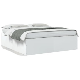 Estructura de cama madera de ingeniería blanca 180x200 cm de vidaXL, Camas y somieres - Ref: Foro24-3280902, Precio: 159,94 €...