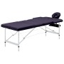 Camilla de masaje plegable 3 zonas aluminio morado de vidaXL, Mesas de masaje - Ref: Foro24-110198, Precio: 198,72 €, Descuen...