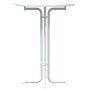 Mesa alta de comedor madera ingeniería y acero blanco Ø80x110cm de vidaXL, Mesas de cocina y de comedor - Ref: Foro24-4008304...