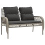 Set de sofás de jardín 4 pzas y cojines ratán sintético gris de vidaXL, Conjuntos de jardín - Ref: Foro24-368732, Precio: 363...