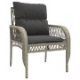 Set de sofás de jardín 4 pzas y cojines ratán sintético gris de vidaXL, Conjuntos de jardín - Ref: Foro24-368732, Precio: 363...