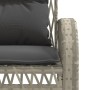 Set de sofás de jardín 4 pzas y cojines ratán sintético gris de vidaXL, Conjuntos de jardín - Ref: Foro24-368732, Precio: 363...