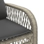 Set de sofás de jardín 4 pzas y cojines ratán sintético gris de vidaXL, Conjuntos de jardín - Ref: Foro24-368732, Precio: 363...