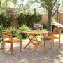 Mesa de jardín plegable madera maciza de acacia Ø110x75 cm de vidaXL, Mesas de jardín - Ref: Foro24-4004911, Precio: 154,49 €...
