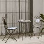 Sillas de bistró plegables 2 uds cerámica azul y blanco de vidaXL, Sillas de jardín - Ref: Foro24-4003404, Precio: 140,95 €, ...