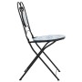 Sillas de bistró plegables 2 uds cerámica azul y blanco de vidaXL, Sillas de jardín - Ref: Foro24-4003404, Precio: 140,95 €, ...
