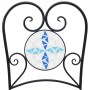 Sillas de bistró plegables 2 uds cerámica azul y blanco de vidaXL, Sillas de jardín - Ref: Foro24-4003404, Precio: 140,95 €, ...