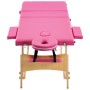 Camilla de masaje plegable 3 zonas madera rosa de vidaXL, Mesas de masaje - Ref: Foro24-110188, Precio: 194,51 €, Descuento: %