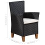 Set de comedor de jardín 5 pzas ratán sintético negro y marrón de vidaXL, Conjuntos de jardín - Ref: Foro24-49115, Precio: 34...