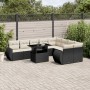 Set de sofás de jardín 10 pzas cojines ratán sintético negro de vidaXL, Conjuntos de jardín - Ref: Foro24-3268756, Precio: 66...