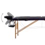 Camilla de masaje plegable 2 zonas madera negro de vidaXL, Mesas de masaje - Ref: Foro24-110207, Precio: 171,94 €, Descuento: %