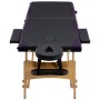Camilla de masaje plegable 2 zonas madera negro de vidaXL, Mesas de masaje - Ref: Foro24-110207, Precio: 171,94 €, Descuento: %