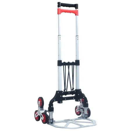 Silver aluminum folding transport cart 70 kg by vidaXL, Stairs on wheels - Ref: Foro24-146445, Price: 103,82 €, Discount: %