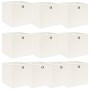 Cajas de almacenaje 10 uds tela blanco 32x32x32 cm de vidaXL, Cestas para almacenaje - Ref: Foro24-288351, Precio: 52,10 €, D...