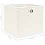 Cajas de almacenaje 10 uds tela blanco 32x32x32 cm de vidaXL, Cestas para almacenaje - Ref: Foro24-288351, Precio: 52,10 €, D...