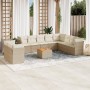Set de sofás de jardín 11pzas con cojines ratán sintético beige en Conjuntos de jardín | Comprar online en Foru.es