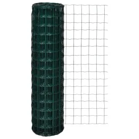 Set de euro valla acero verde 10x1,5 m de vidaXL, Paneles de vallas - Ref: Foro24-140575, Precio: 49,40 €, Descuento: %
