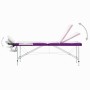 Camilla de masaje plegable 3 zonas aluminio blanco y morado de vidaXL, Mesas de masaje - Ref: Foro24-110241, Precio: 171,23 €...