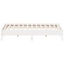 Estructura de cama de madera maciza de pino blanco 200x200 cm de vidaXL, Camas y somieres - Ref: Foro24-842683, Precio: 127,2...