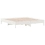 Estructura de cama de madera maciza de pino blanco 200x200 cm de vidaXL, Camas y somieres - Ref: Foro24-842683, Precio: 127,2...