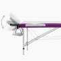 Camilla de masaje plegable 3 zonas aluminio blanco y morado de vidaXL, Mesas de masaje - Ref: Foro24-110241, Precio: 171,23 €...