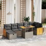 Set de sofás de jardín 8 pzas y cojines ratán sintético gris de vidaXL, Conjuntos de jardín - Ref: Foro24-3276259, Precio: 50...