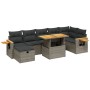 Set de sofás de jardín 8 pzas y cojines ratán sintético gris de vidaXL, Conjuntos de jardín - Ref: Foro24-3276154, Precio: 51...