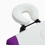 Camilla de masaje plegable 3 zonas aluminio blanco y morado de vidaXL, Mesas de masaje - Ref: Foro24-110241, Precio: 171,23 €...