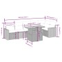 Set de sofás de jardín 7 piezas con cojines ratán PE gris de vidaXL, Conjuntos de jardín - Ref: Foro24-3271326, Precio: 454,9...