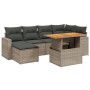 Set de sofás de jardín 7 piezas con cojines ratán PE gris de vidaXL, Conjuntos de jardín - Ref: Foro24-3271417, Precio: 445,9...