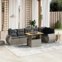 Set de sofás de jardín 7 piezas con cojines ratán PE gris de vidaXL, Conjuntos de jardín - Ref: Foro24-3272208, Precio: 478,4...