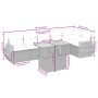 Set de sofás de jardín 7 piezas con cojines ratán PE gris de vidaXL, Conjuntos de jardín - Ref: Foro24-3272208, Precio: 478,4...