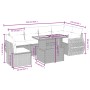 Set de sofás de jardín 7 piezas con cojines ratán PE gris de vidaXL, Conjuntos de jardín - Ref: Foro24-3272222, Precio: 478,4...