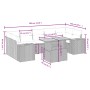 Set de sofás de jardín 8 pzas y cojines ratán sintético gris de vidaXL, Conjuntos de jardín - Ref: Foro24-3272551, Precio: 54...