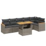 Set de sofás de jardín 7 piezas con cojines ratán PE gris de vidaXL, Conjuntos de jardín - Ref: Foro24-3273090, Precio: 435,8...