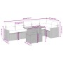 Set de sofás de jardín 7 piezas con cojines ratán PE gris de vidaXL, Conjuntos de jardín - Ref: Foro24-3273090, Precio: 435,8...